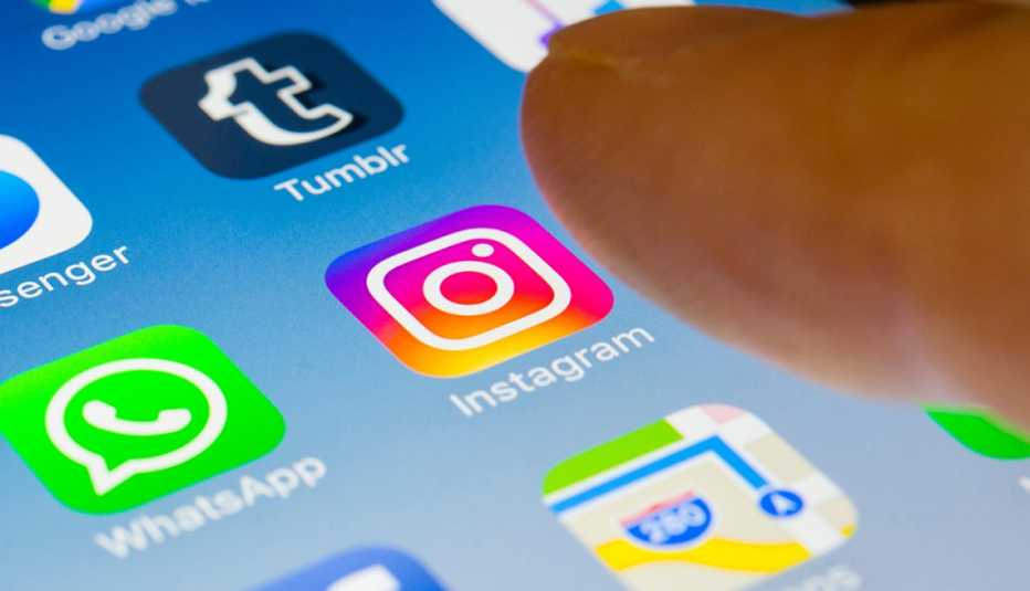 Instagram app on smartphone Instagram app on smartphone